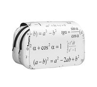 YOFIEN Estuche para lápices portátil de Doble Capa con Pizarra de fórmulas científicas para matemáticas y geometría.