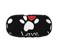 YOFIEN Estuche pequeño con diseño de Huellas de Perro y Patas de Amor, Estuche de lápices de Gran Capacidad, Organizador de papelería de Oficina