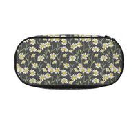 YOFIEN Estuche pequeño con diseño de Margaritas y Acuarela, de Gran Capacidad, Organizador de papelería de Oficina.