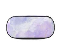 YOFIEN Estuche pequeño con diseño de mármol Morado Pastel líquido, Estuche de Gran Capacidad para lápices, Organizador de papelería de Oficina