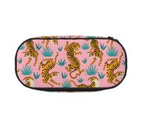 YOFIEN Estuche pequeño con diseño de Tigres asiáticos, Estuche de Gran Capacidad, Organizador de papelería de Oficina.