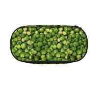 YOFIEN Estuche pequeño con Estampado de Coles de Bruselas Verdes, Estuche de Gran Capacidad para lápices, Organizador de papelería de Oficina