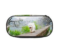 YOFIEN Estuche pequeño para lápices de Gran Capacidad, Organizador de papelería de Oficina, Ideal para el Parque de Mascotas Bichon Frise, Perros Bichon.