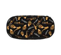 YOFIEN Estuche pequeño para lápices, Organizador de papelería de Oficina, Ideal para Amantes del saxofón, trombón y música.