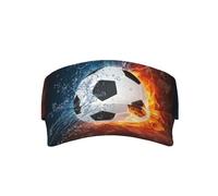 YOFIEN Gorra de béisbol con diseño de balón de fútbol en Llamas y Agua para Mujer y Hombre. Visores para el Sol. Sombreros y Gorras para Mujer.