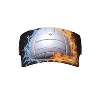YOFIEN Gorra de béisbol con diseño de balón de Voleibol en Llamas y Agua para Mujeres y Hombres. Visores para el Sol. Sombreros y Gorras para Mujer.