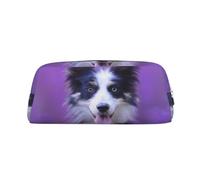 YOFIEN Hermoso Estuche para lápices con diseño de Cachorro Border Collie para niñas, Organizador de lápices con Cremallera.