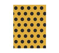 YOFIEN Lámina decorativa de lunares negros sobre fondo amarillo para pared o dormitorio. Pósters y láminas decorativas de 30x40 cm.