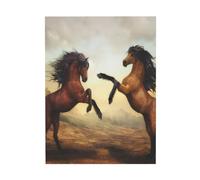 YOFIEN Lámina decorativa de pared con estampado de caballo saltando para dormitorio. Pósters y láminas decorativas de 30x40 cm.