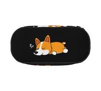 YOFIEN Lindo Corgi durmiendo, Estuche pequeño para lápices de Gran Capacidad, Organizador de papelería de Oficina