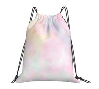 YOFIEN Mochila con cordón resistente al agua, con diseño de arte abstracto, colores pastel, suave y brillante, ideal para deportes, gimnasio y mujeres y hombres.