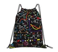 YOFIEN Mochila con cordón resistente al agua con fórmula matemática para hombre y mujer, ideal para deportes y gimnasio.