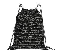 YOFIEN Mochila con cordón resistente al agua con fórmula matemática para hombre y mujer, ideal para deportes y gimnasio.