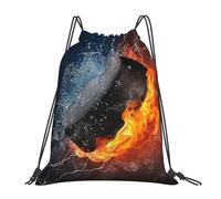 YOFIEN Mochila con cordón resistente al agua y al fuego para hockey sobre hielo, ideal para mujeres y hombres, ideal para deportes y gimnasio.