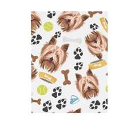 YOFIEN Póster decorativo de pared con diseño de perro Yorkshire Terrier sonriente para dormitorio, láminas decorativas de 30x40 cm.