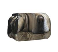 YOFIEN Precioso Estuche para lápices con diseño de Perro Labrador, Organizador de papelería portátil de Doble Capa