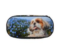 YOFIEN Primer Plano de un Shih Tzu, Estuche pequeño para lápices, Estuche de Gran Capacidad, Organizador de papelería de Oficina