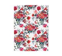YOFIEN Ramos florales brillantes y elegantes en rojo y azul marino. Decoración de mesa y pared para dormitorio. Pósteres e impresiones decorativas de 30x40 cm.