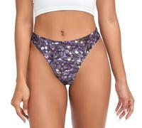 YOFIEN Tanga sin Costuras con Brillos y Destellos para Mujer, Bragas Invisibles para Mujer, Bragas de Gimnasio