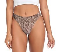 YOFIEN Tanga sin Costuras para Mujer, Ropa Interior Invisible, Color Topo, Rosa, Bronce, Dorado y Brillante. Braguitas de Gimnasio.