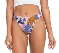 YOFIEN Tanga sin Costuras Tigers In The Jungle para Mujer, Bragas Invisibles para Mujer, Bragas Deportivas