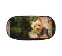 YOFIEN Yorkshire Terrier Bokeh - Estuche pequeño para lápices, Gran Capacidad, Organizador de papelería de Oficina