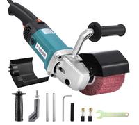 Yofuly Máquina de Satinado, 1400 W Lijadora de Cepillo, Lijadora de Rodillo para Madera, Plástico, Metal y acero Inoxidable