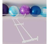 Yoga Accesorios Montaje en Pared Soporte para Pelotas de Yoga Blanco, Estante del Almacenamiento de La Bola de Yoga, Organizador de Gimnasio en Casa para Pelotas de Ejercicio/ Estabilidad/ Equilibrio