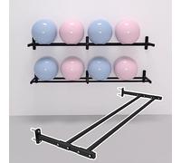 Yoga Accesorios Soporte de Pared para Pelotas de Yoga de Metal, Estantes de Almacenamiento de Bolas de Yoga para Estudio de Gimnasio en Casa, Balones de Estabilidad Ajustables/Voleibol ( Size : Length