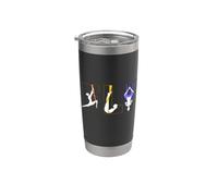 Yoga aéreo de mosca, sedas de hamaca, artes aéreas, amor aéreo Vaso térmico de acero inoxidable de doble pared