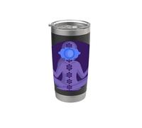 Yoga Ajna Conciencia Tercer Ojo Chakra Brahman Vaso térmico de acero inoxidable de doble pared
