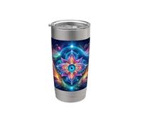 Yoga Ajna Conciencia Tercer Ojo Chakra Brahman Vaso térmico de acero inoxidable de doble pared