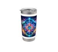 Yoga Ajna Conciencia Tercer Ojo Chakra Brahman Vaso térmico de acero inoxidable de doble pared