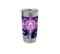 Yoga Ajna Conciencia Tercer Ojo Chakra Brahman Vaso térmico de acero inoxidable de doble pared