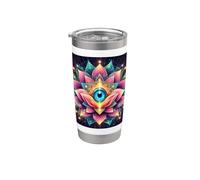 Yoga Ajna Conciencia Tercer Ojo Chakra Brahman Vaso térmico de acero inoxidable de doble pared