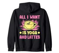 Yoga All I Want Is Yoga & Lattes Yoga Divertido Sudadera con Capucha