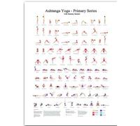 Yoga Asana Chart Poster - Complete Poses Series Wall Art, Decorative Canvas Print for Yoga Studio, Home Gym, or Living Room, Great Fitness Gift Idea(Unframed,16x24inch(40x60cm))