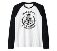 Yoga Astronauta Tranquilidad Escuela de Vuelo Meditación Zen Camiseta Manga Raglan