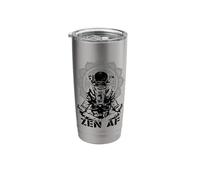 Yoga Astronauta Zen AF Divertido Mandala Meditación Lotus Pose Vaso térmico de acero inoxidable de doble pared