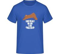 Yoga Bear T-shirt - Divertido diseño de yoga con oso juego de palabras, azul real, 4XL
