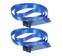 Yoga Belt - 2 Pieces Adjustable Workout Equipment, Fitness Stretching Bands with Buckle, Polyester Material, Easy Use Feature, Exercise Tool, Accessory for Home Gym Travel Outdoor