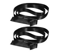 Yoga Belt - Bandas de ejercicio con hebilla, 2 piezas ajustables de tracción manual, correa de estiramiento de yoga, poliéster, 98 x 1,9 pulgadas, portátil para fitness y piernas para el hogar y el