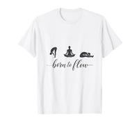 Yoga Born To Flow para Amantes del Bienestar y la atención Plena Camiseta