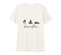 Yoga Born To Flow para Amantes del Bienestar y la atención Plena Camiseta Premium