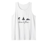 Yoga Born To Flow para Amantes del Bienestar y la atención Plena Camiseta sin Mangas