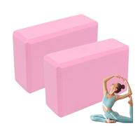Yoga Brick - 2 Pack - Bloques de ejercicios para estirar y equilibrar, herramientas de cuña antideslizantes para yoga caliente, gimnasio o entrenamiento en casa, soporte para principiantes