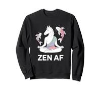 Yoga Caballo Zen AF Meditación Pose Espiritual Pez Koi Sudadera