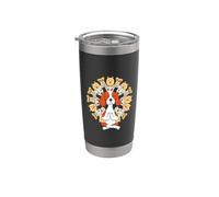 Yoga camisa mandalas meditación Beagle perro Yoga Vaso térmico de acero inoxidable de doble pared