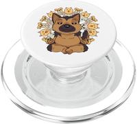 Yoga camisa mandalas meditación Pastores alemanes perro Yoga PopSockets PopGrip para MagSafe