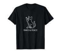 Yoga Cat Line-Art - Paws & Peace Camiseta